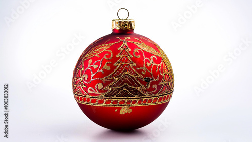 Christmas ball with colorful patterns