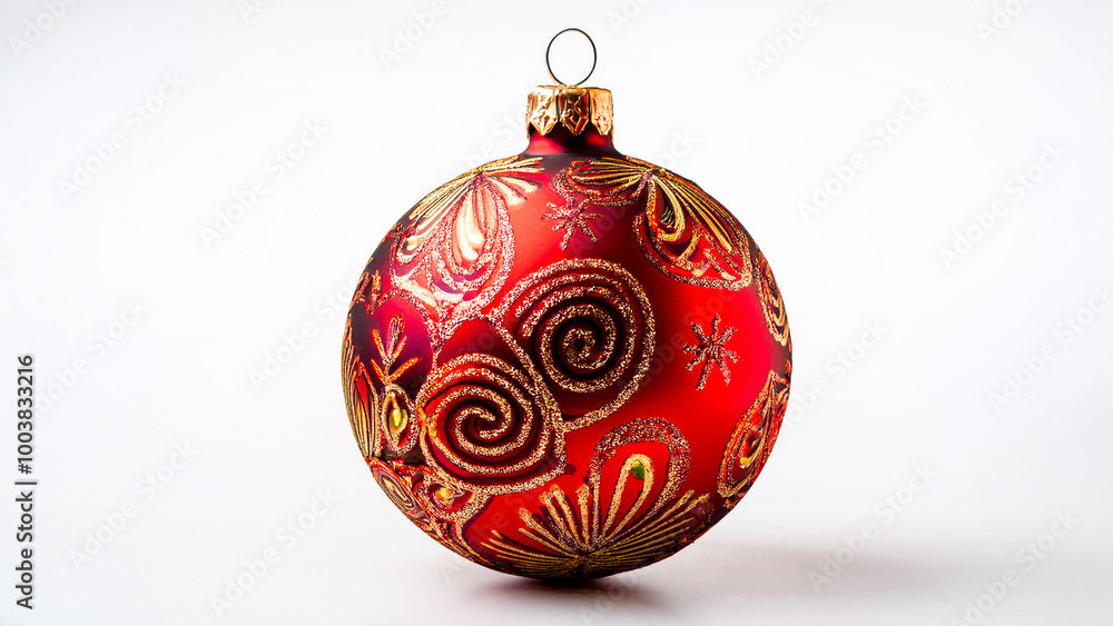 Christmas ball with colorful patterns
