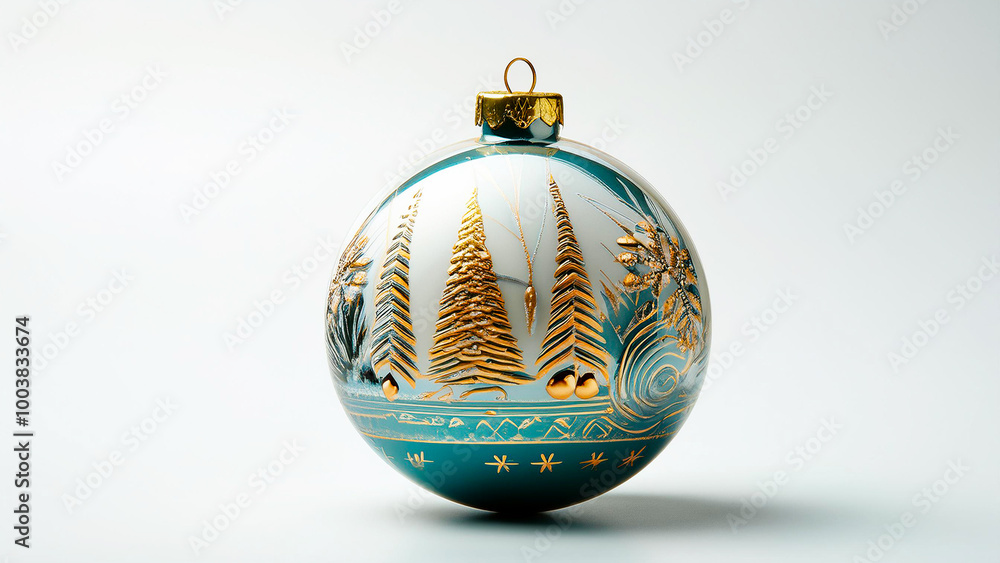 Christmas ball with colorful patterns