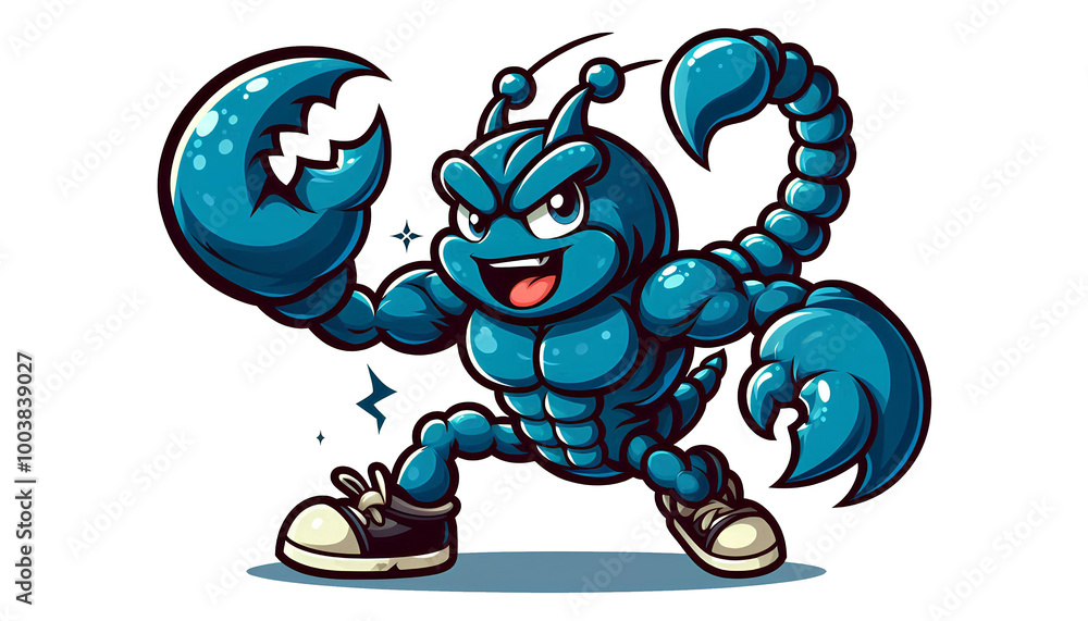 Obraz premium Venomous Scorpion Creature Ready to Attack