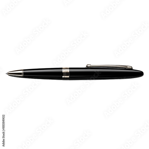 Wallpaper Mural Black ballpoint pen with gold accents transparent background Torontodigital.ca