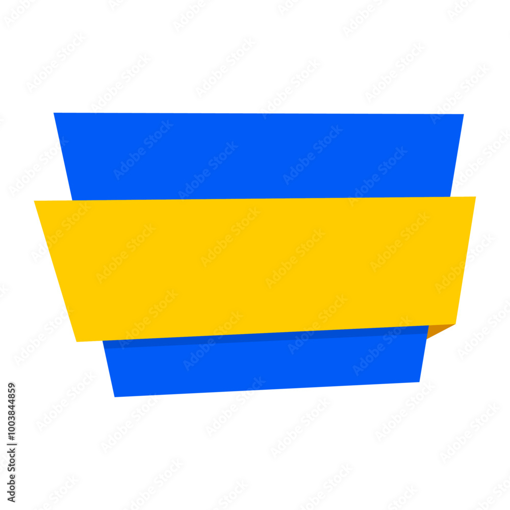 Obraz premium Origami sale banner label badge blank design template