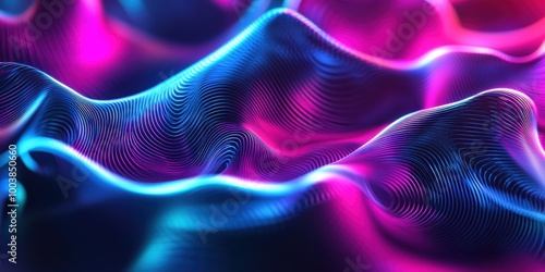 abstract 3d background with wavy lines