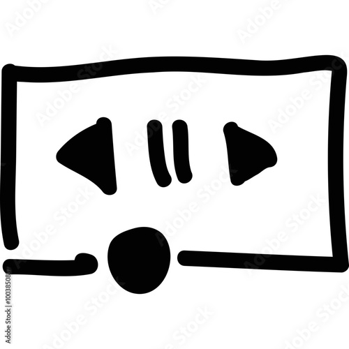 Simple vector icon content playback interface