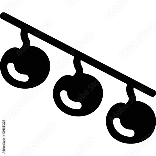 Simple vector icon tomato on a branch