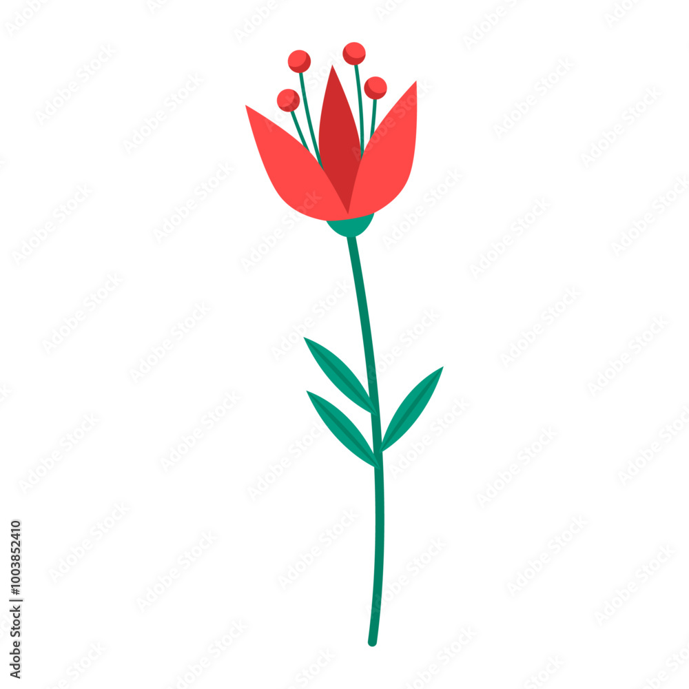 Hand drawn spring flower illustration isolated on white background Hand drawn spring flower illustration isolated on white background