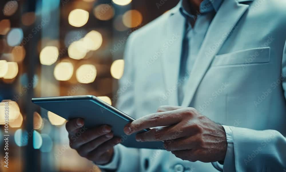 A business professional working efficiently in a modern office environment, utilizing the latest digital tools. A business professional working efficiently in a modern office environment, utilizing the latest digital tools.