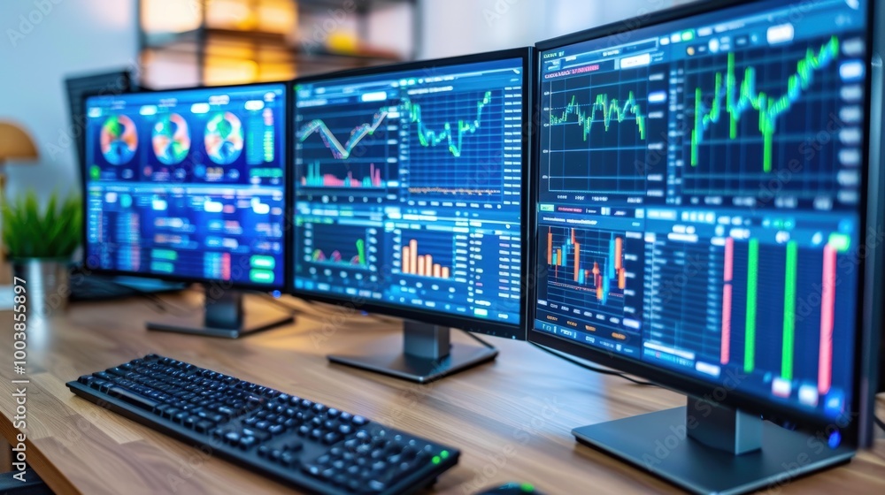 High Fidelity Gigapixel Stock Photo of Trading Screens High Fidelity Gigapixel Stock Photo of Trading Screens