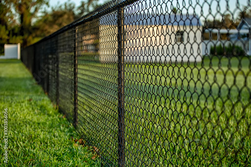4 feet Black Chain Link Fence around your house.