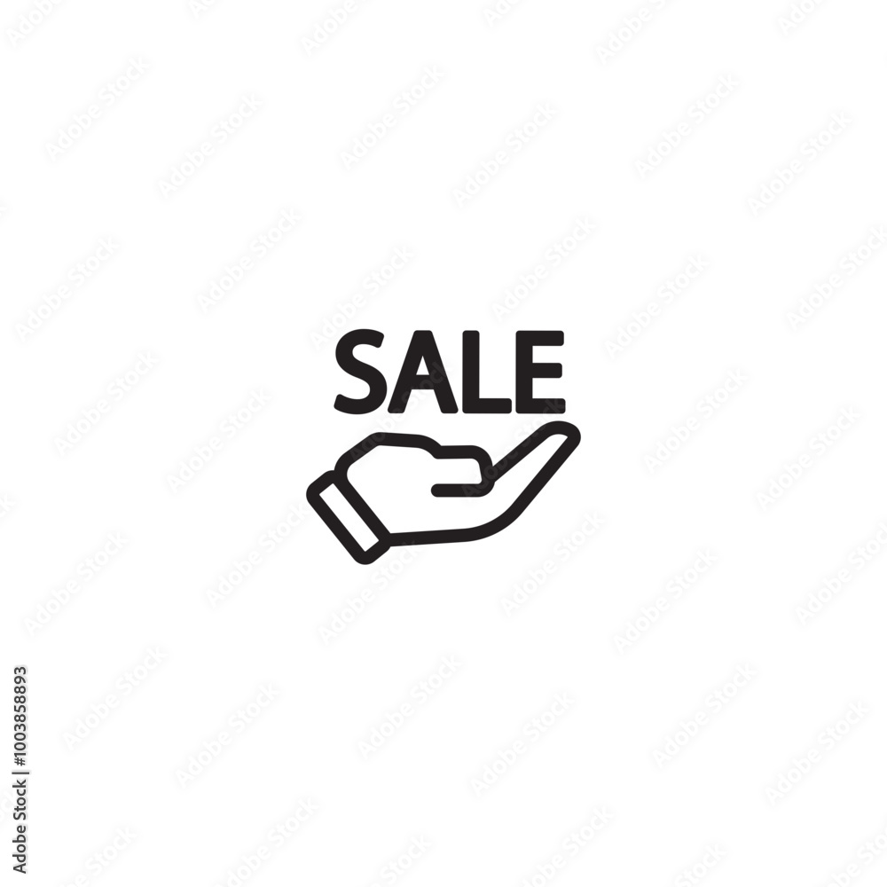 Gift sale icon. Hand sale icon. Editable icon. Gift sale icon. Hand sale icon. Editable icon.
