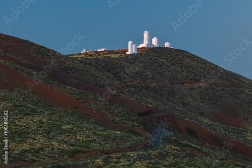Obraz na płótnie Beautiful sunrise from one of the viewpoints. View of Teide and most of the island of Tenerife. w salonie