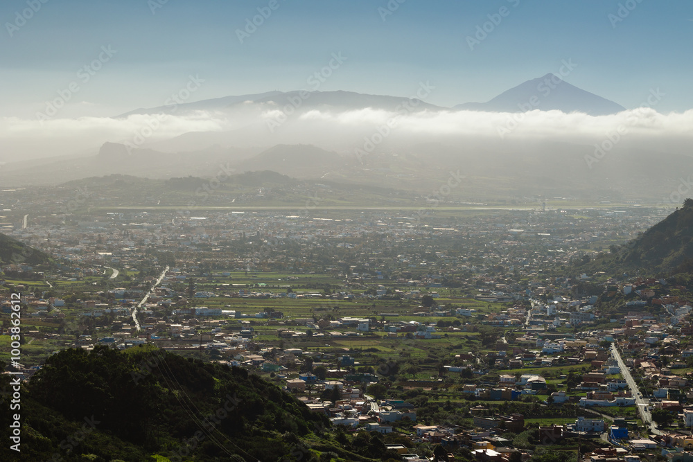 The Anaga Mountains in Tenerife captured on a beautiful sunny day.