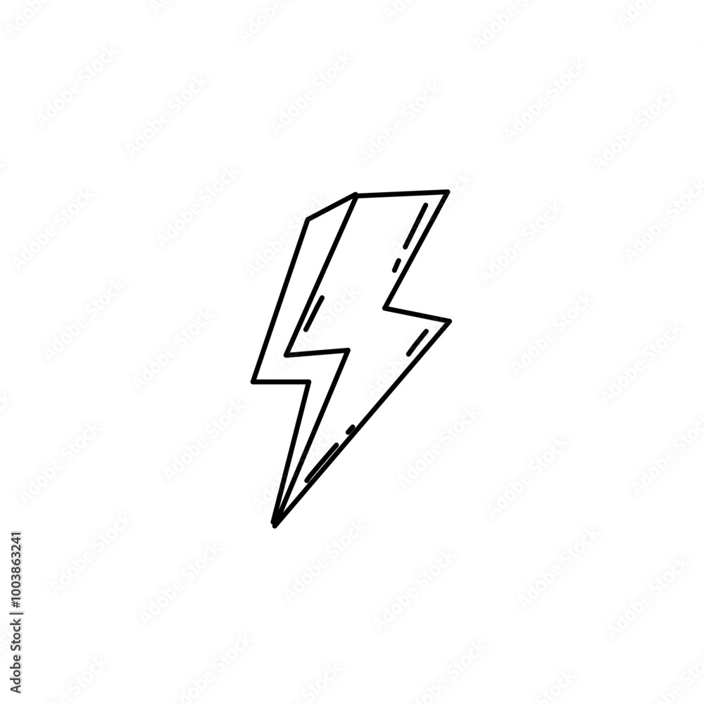 Fototapeta premium Lightning Storm Comic Lighting