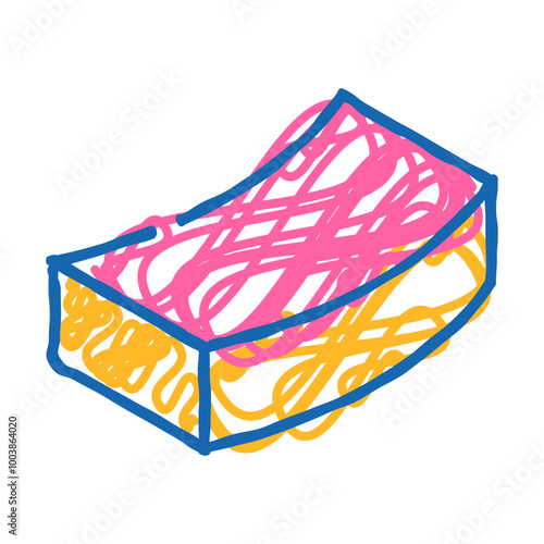 curved brick doodle icon sketch vector. curved brick sign. isolated symbol illustration