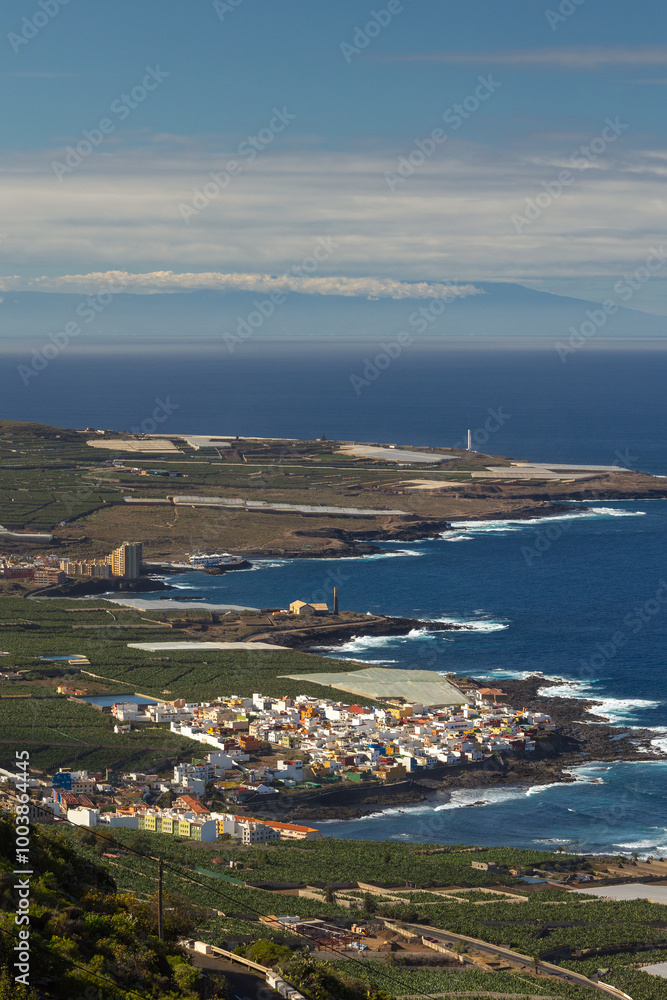 The coast of Tenerife near Garachico captured on a sunny day