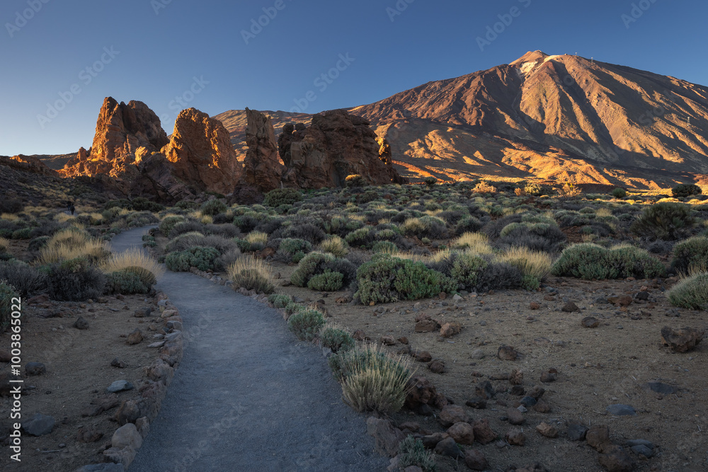 La Ruleta Vista Point with a spectacular views of Teide volcano. This is easy access place to see this mountain.