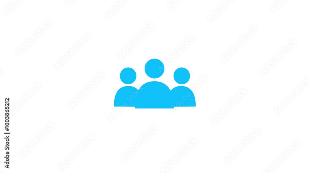 A group of people icon animation. Minimalist Line Art Group Icon Animation. A group of people icon animation. Minimalist Line Art Group Icon Animation.