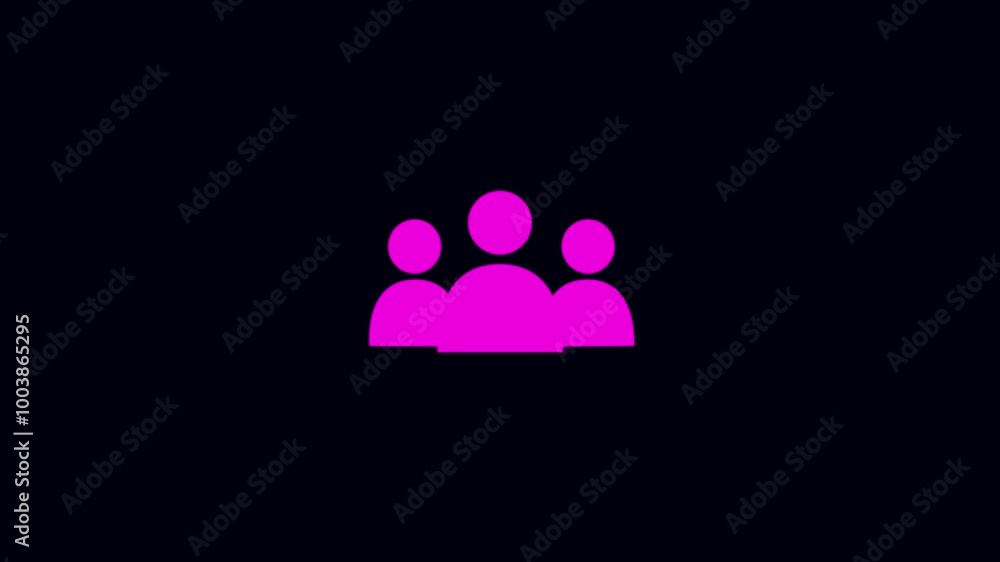 A group of people icon animation. Minimalist Line Art Group Icon Animation. A group of people icon animation. Minimalist Line Art Group Icon Animation.