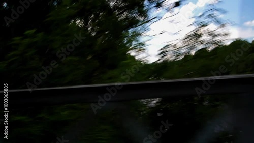 Side view, looking north of the River Wye from Lady Milfords or  Llanstephan Bridge, Powys, Wales, United Kingdom, wide angle