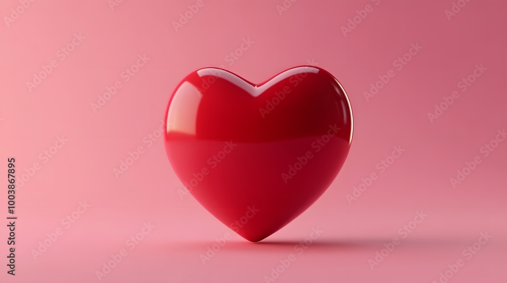 3d Red heart on pink background. heart icon, like and love 3d render illustration. 3d Red heart on pink background. heart icon, like and love 3d render illustration.