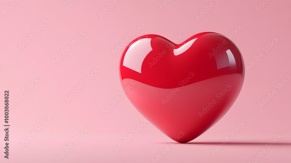 3d Red heart on pink background. heart icon, like and love 3d render illustration. 3d Red heart on pink background. heart icon, like and love 3d render illustration.