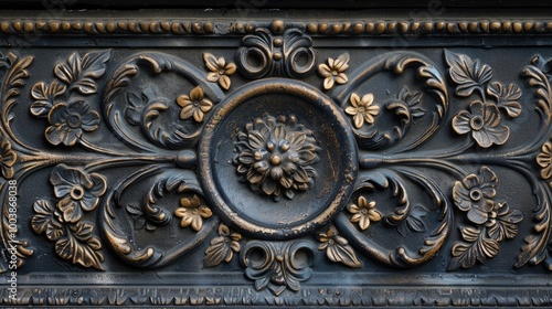 Black-painted cast iron plaque from the year 1846