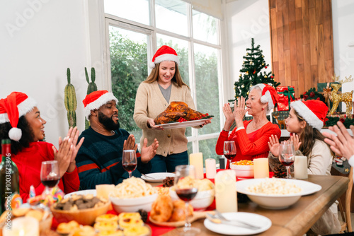 Joyful Christmas Dinner Cel...