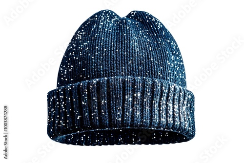 knitted cap on a white background photo