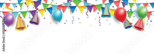 Happy Birthday Banner Background. vector illustration	