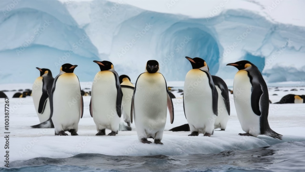 Fototapeta premium penguins in polar regions