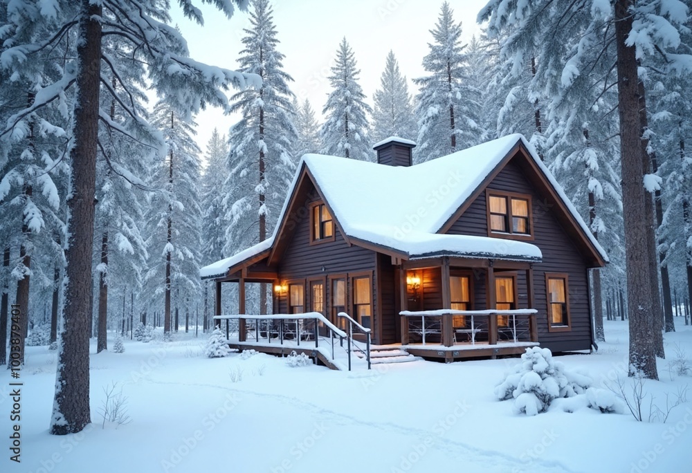 Cabin with winter Cabin with winter