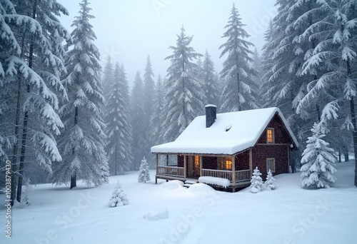 Cabin with winter