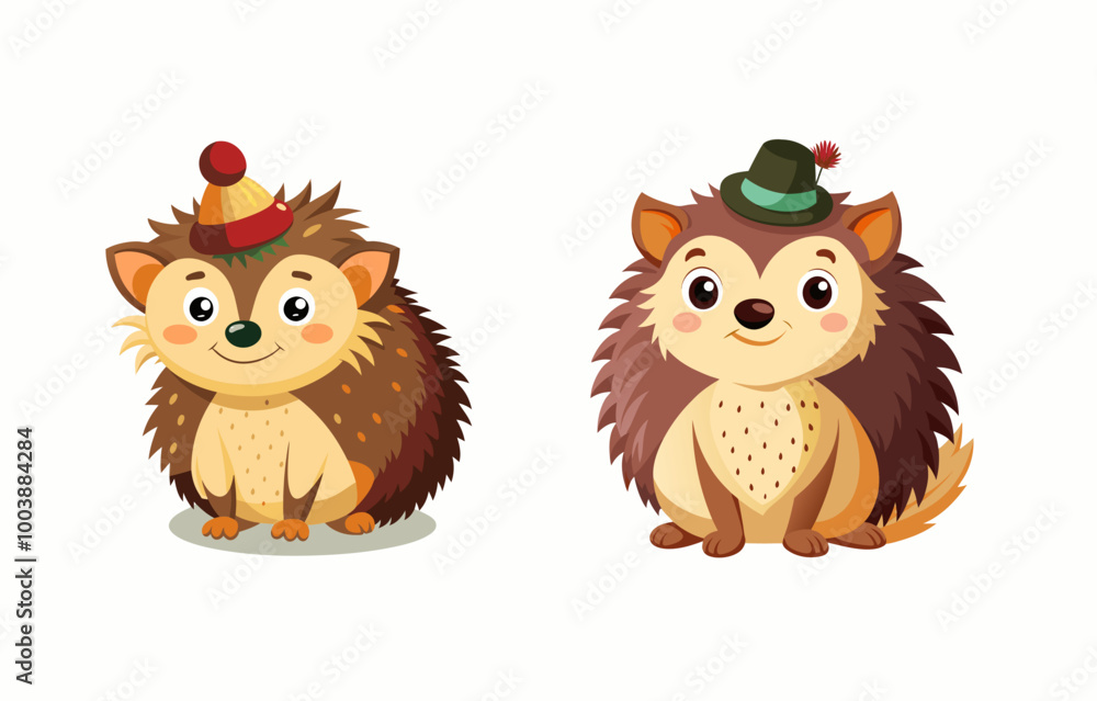 two owls in a row Cartoon Vector Illustration two owls in a row Cartoon Vector Illustration