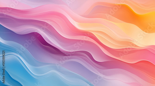 Abstract background with wavy lines Vibrant Abstract Background with Fluid Dynamic Waves in Pink, Blue and Purple Tones Digital Illustration for Creative Design abstract background with smooth wave