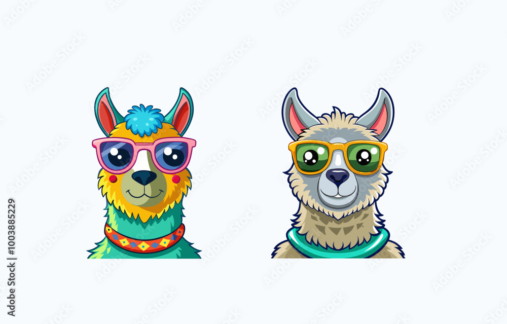 Obraz premium Giraffe cartoon vector illustration