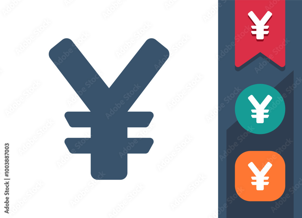Fototapeta premium Currency - Yen, Yuan Symbol Icon