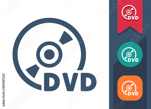 Data Disc, CD, DVD, Blu-ray Icon