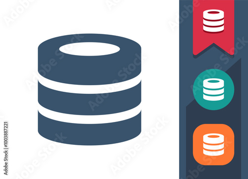 Database, Server, Data Icon