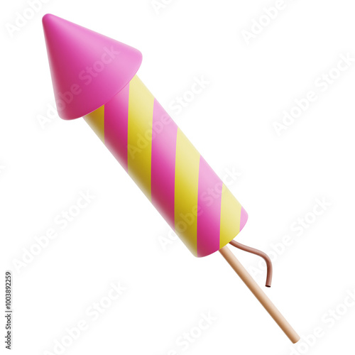 Firecracker 3d Illustration