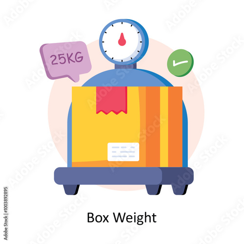 Box Weight Concepts Style illustrations. EPS 10 File