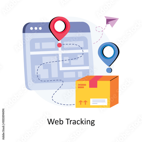 Web Tracking Concepts Style illustrations. EPS 10 File