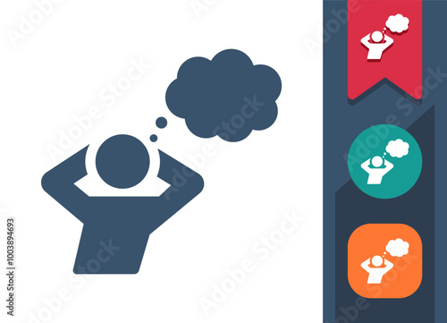 Dreaming, Thinking, Relaxing Icon