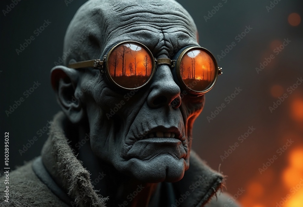 A charred and ashen face, fossilized in a state of perpetual horror A charred and ashen face, fossilized in a state of perpetual horror
