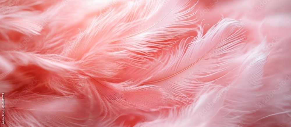 Close up of soft pink feathers with a delicate texture and soft light. Close up of soft pink feathers with a delicate texture and soft light.