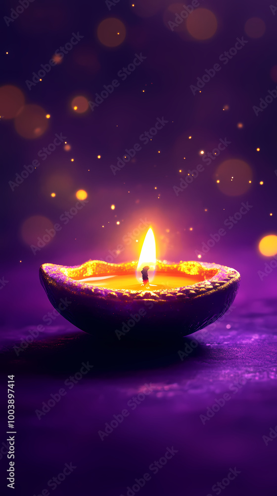 Candles on purple background Candles on purple background