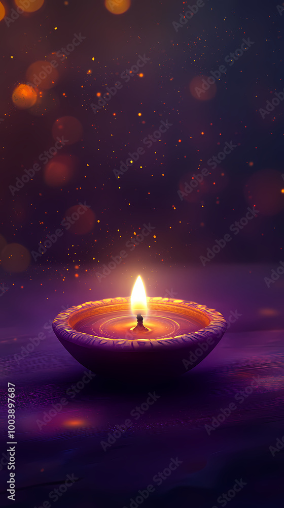 Candles on purple background Candles on purple background