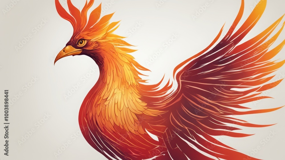 Phoenix bird, illustration Phoenix bird, illustration
