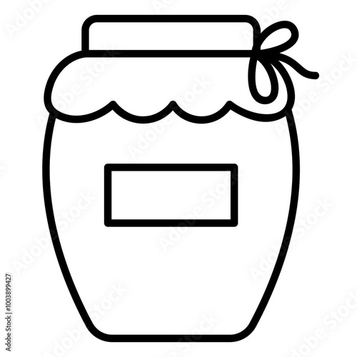 Icon of an old jam jar for storing food