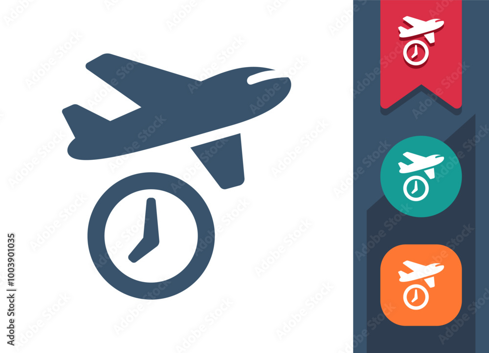 Fotografie Flight Schedule, Airport, Plane Flying Icon
