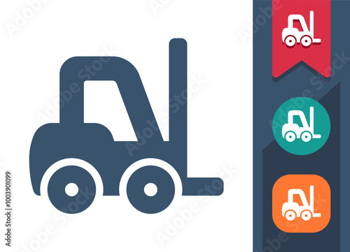 Forklift, Warehouse, Shipping Icon photo